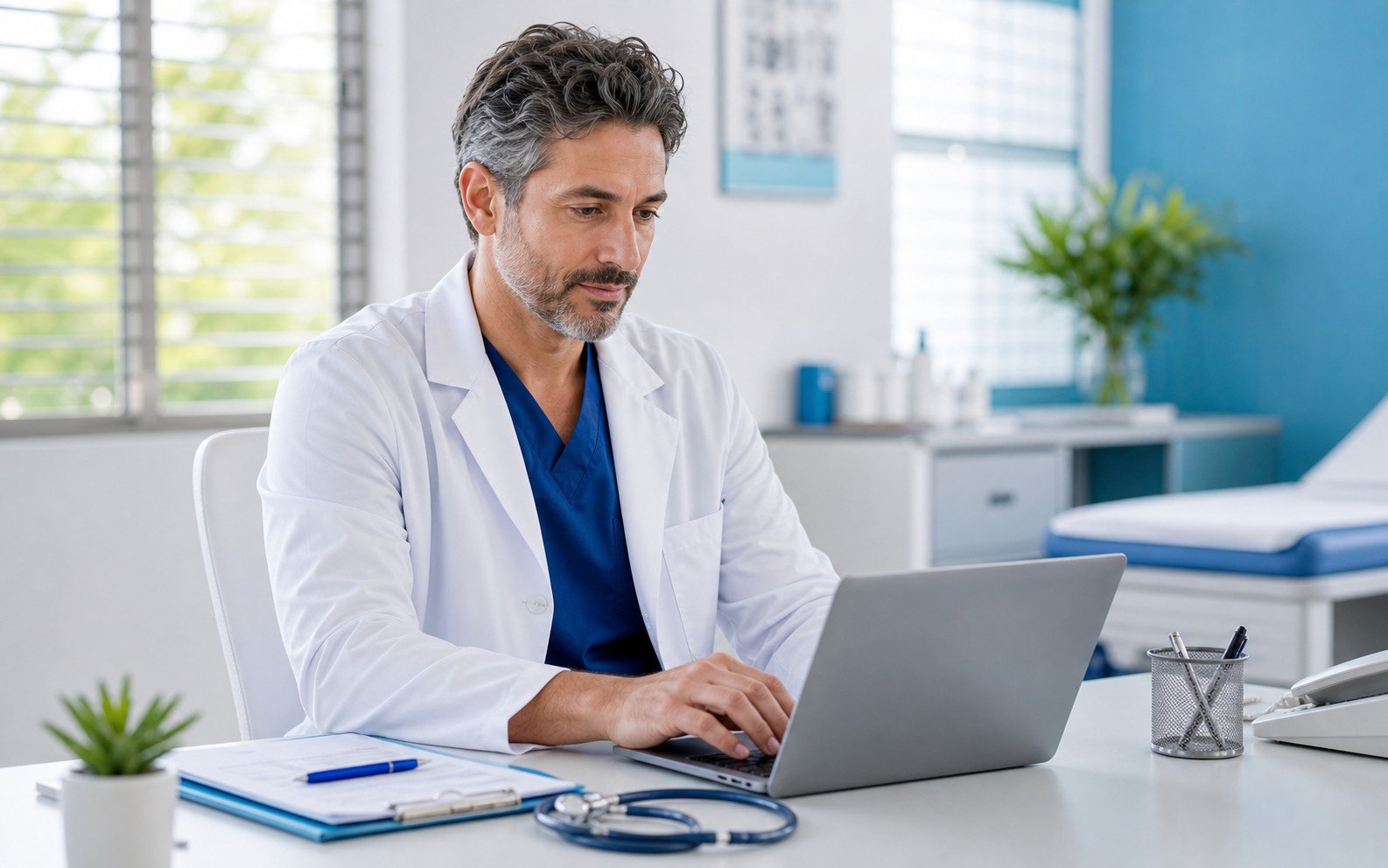 Médecin préparant un dossier patient