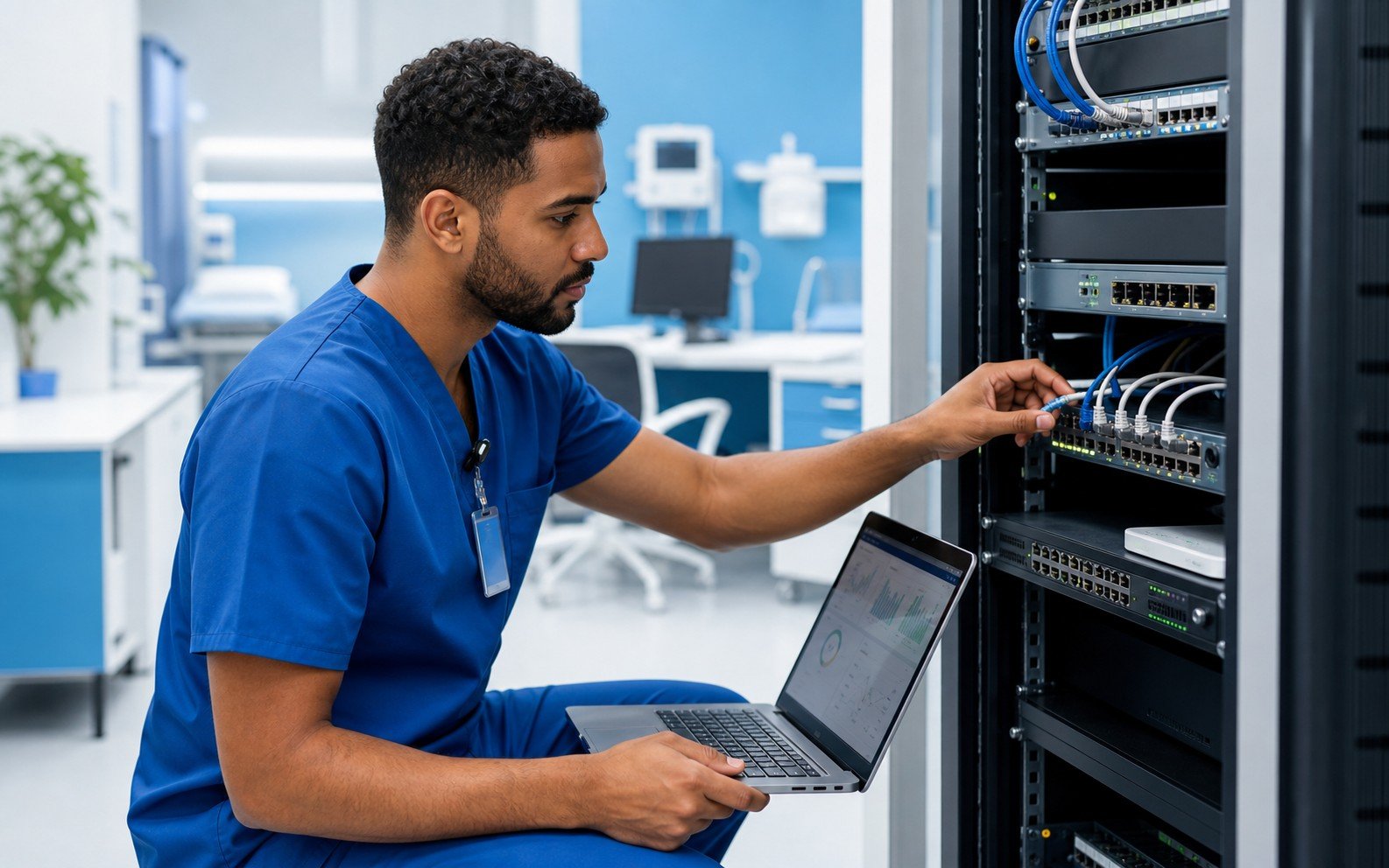 Installation et câblage réseau informatique sécurisé