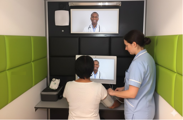 Téléconsultation connectée dans un pôle santé